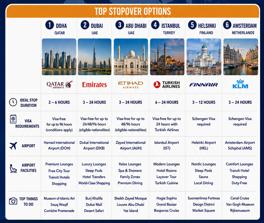 Bangkok to Manchester stopover options